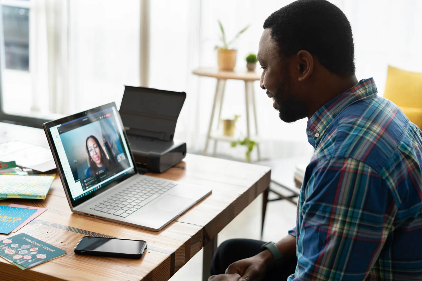 A client video call